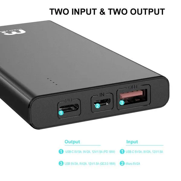 10,000 mAh Power Delivery Power Bank