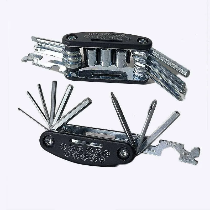 16 in 1 Mountain Bike Portable Socket Multipurpose Wrench Bicycle Multi Tool Screwdriver Motorcycle Bicycle Repair Tools