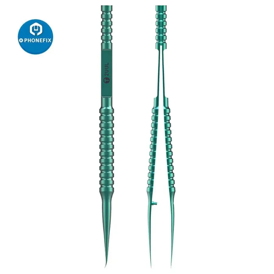 2UUL Straight Curved Head Titanium Alloy Tweezers For Phone Repair