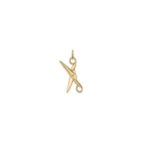 3D Moveable Golden Scissors Pendant (14K)