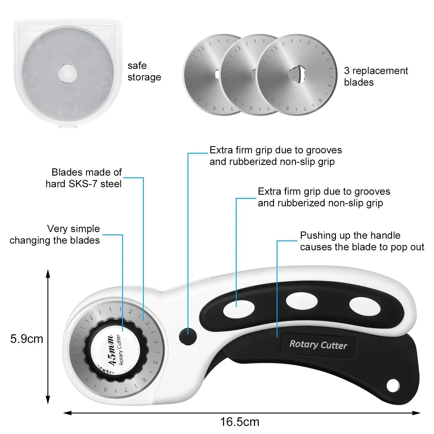 66-Piece: Rotary Cutter Tool Kit