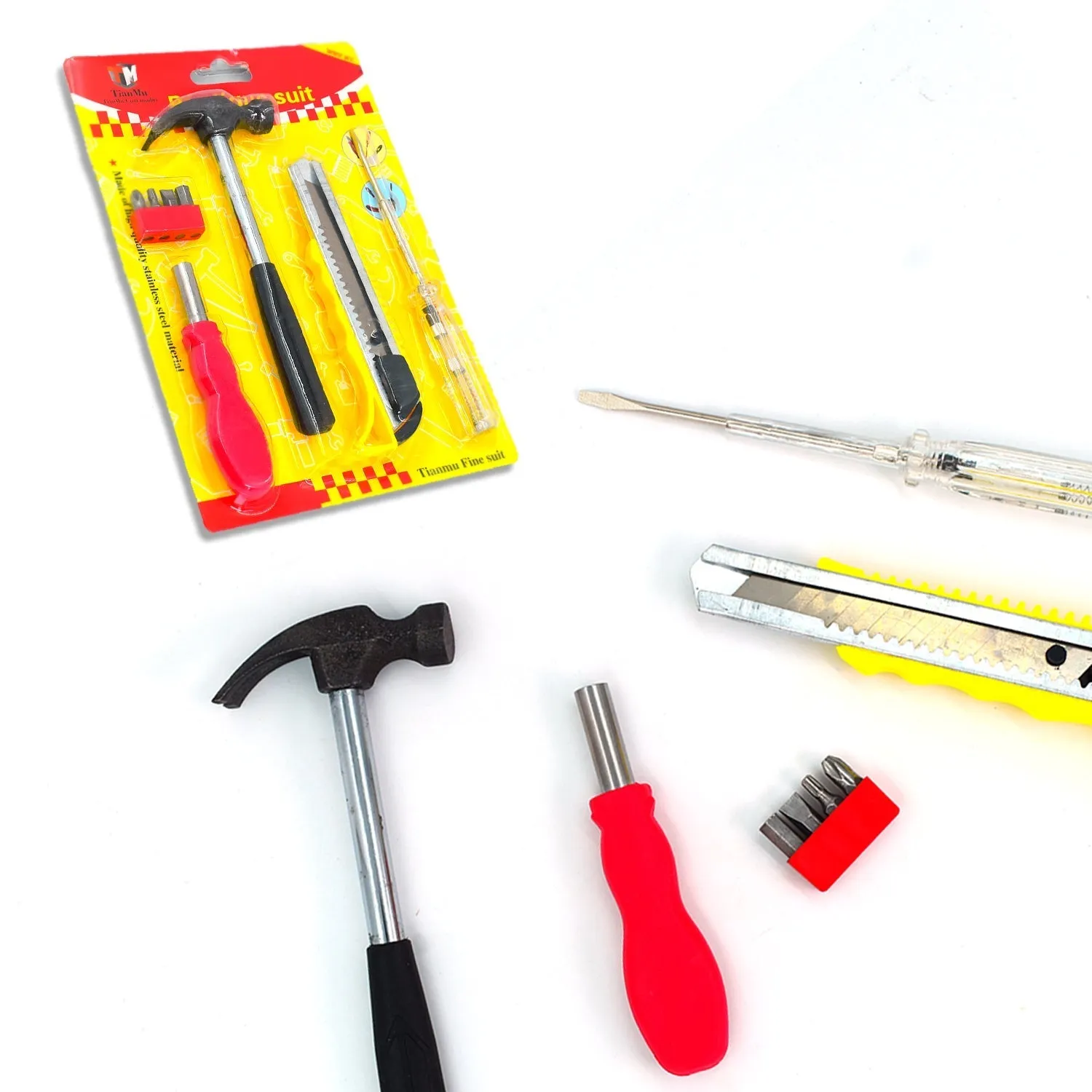 9188 Professional Utility Cutter Set Screw Drivers, Hammer and Cutter