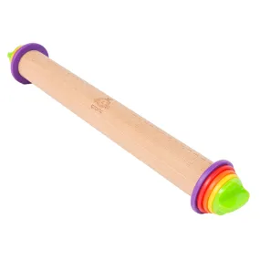 Adjustable Rolling Pin With Removable Rings - Precision Baking And Cookie Dough