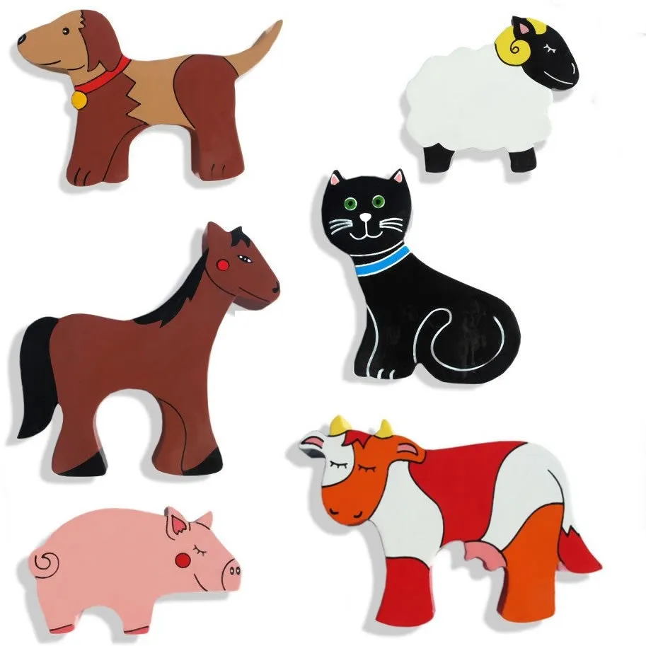 Alphabet Jigsaws 1x Farm Animal Magnet