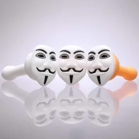 Anonymous Themed Silicone Hand Pipes