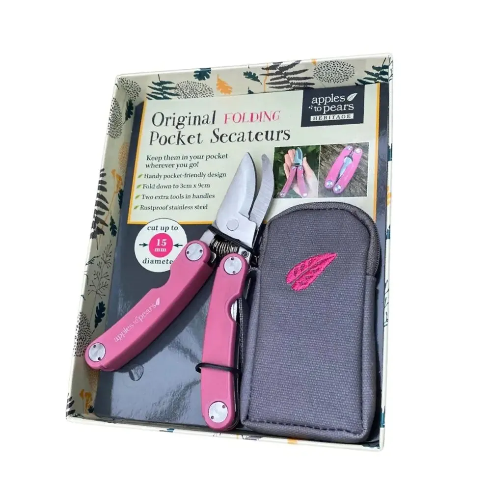 Apples To Pears Original Folding Pocket Secateurs - Various Colours Available