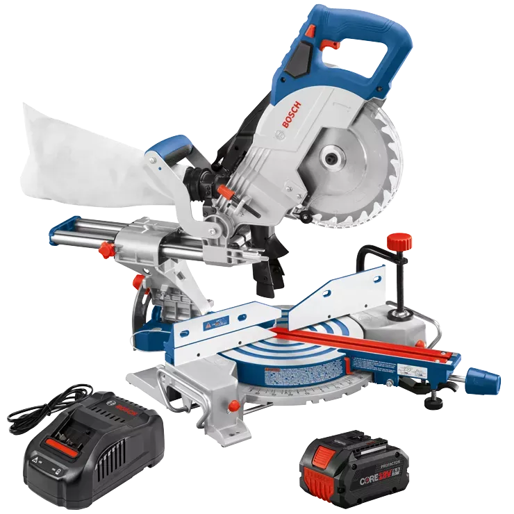 BOSCH 18V 8-1/2" Single-Bevel Slide Miter Saw Kit