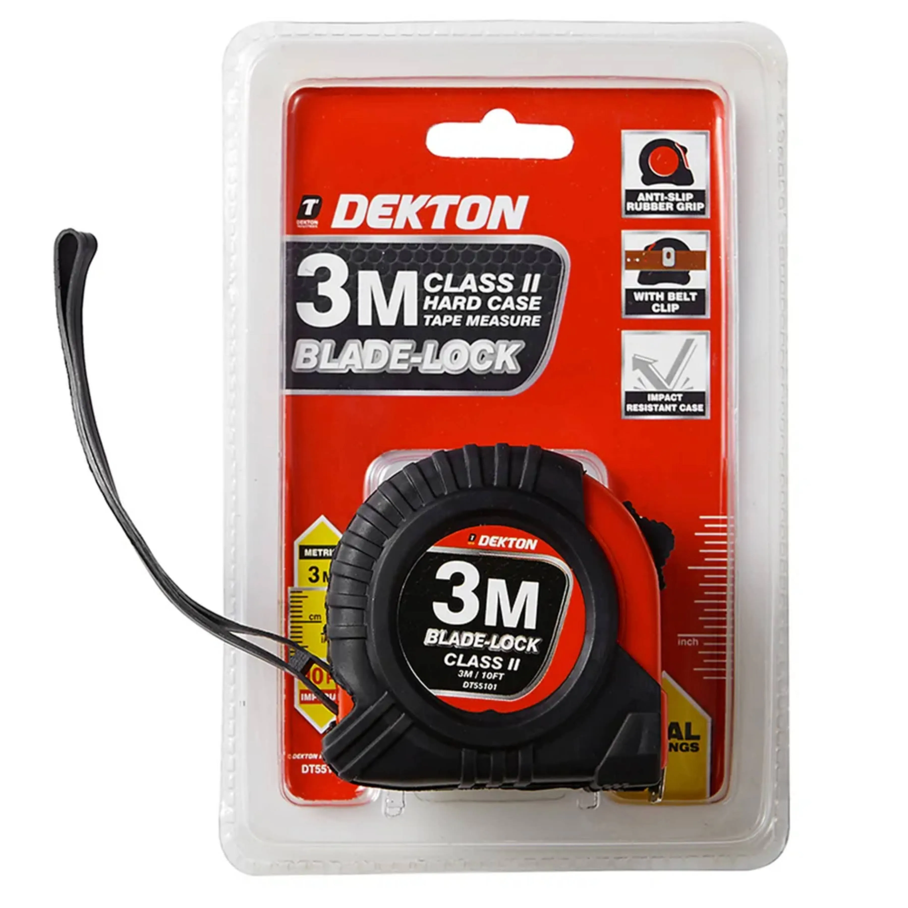 DEKTON 3m x 19mm Hard Case Tape Measure