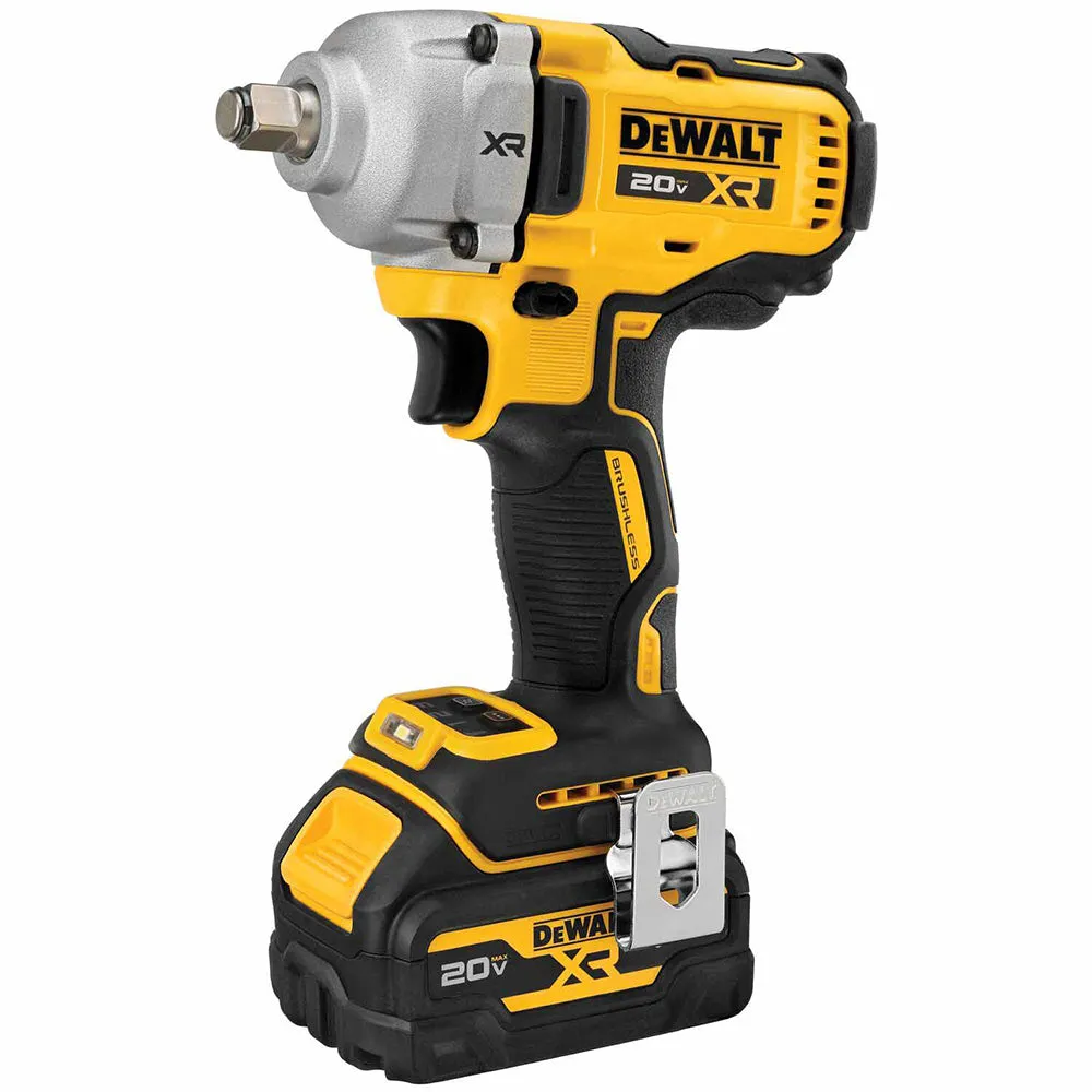 DeWalt DCF891GP2 20V MAX* XR 1/2 in. Mid-Range Impact Wrench with Hog Ring Anvil and Oil-Resistant Batteries Kit