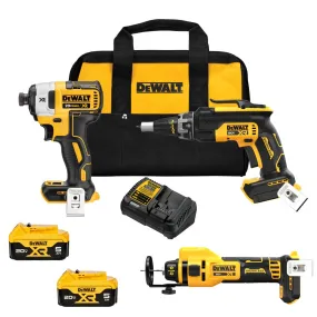 DeWALT DCK303P2 20V MAX XR Drywall 3 Tool Combo Kit w/ 5.0 Ah Battery?