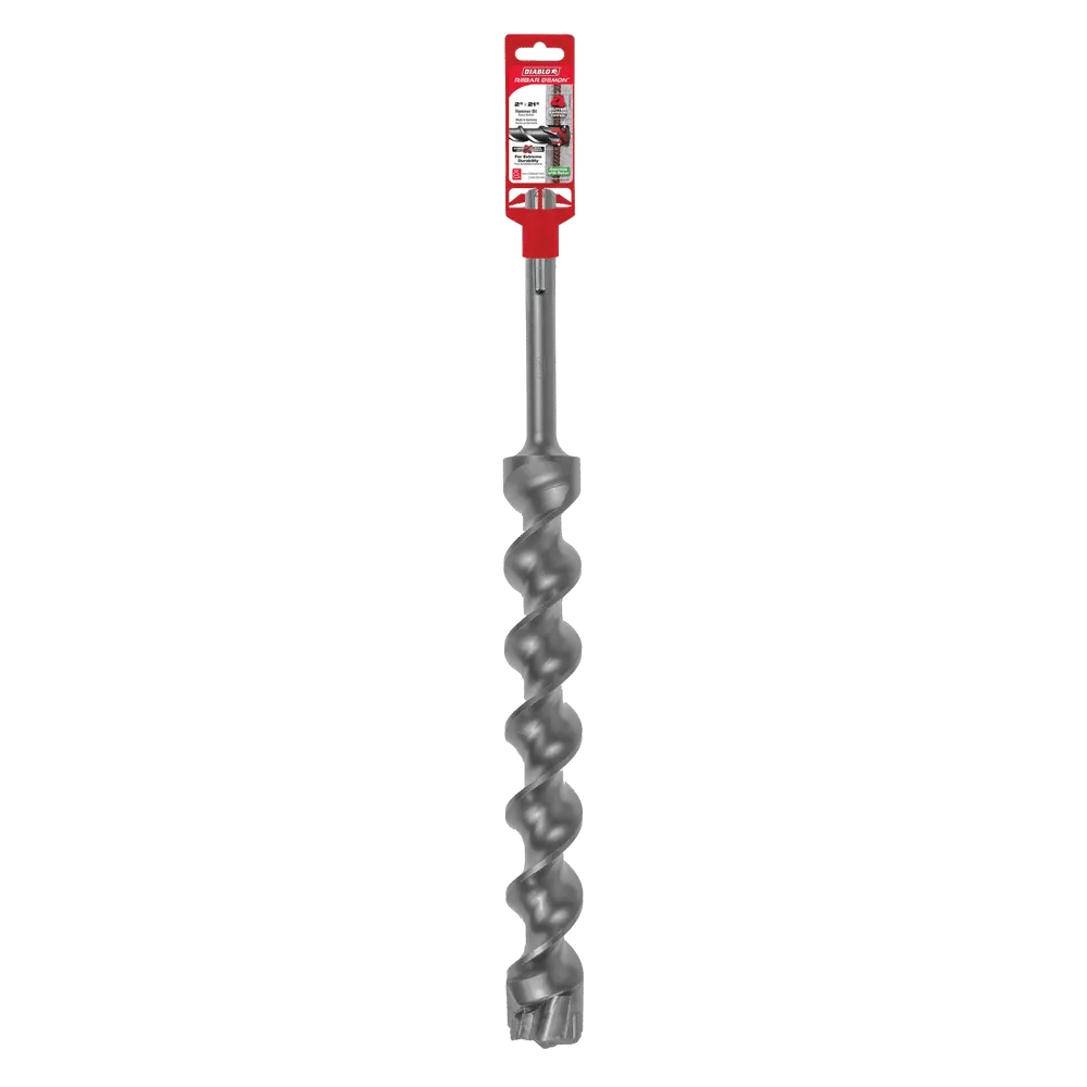 Diablo Tools DMAMX1400 2 in. x 16 in. x 21 in. Rebar Demon™ SDS‑Max 4‑Cutter Carbide‑Tipped Hammer Bit