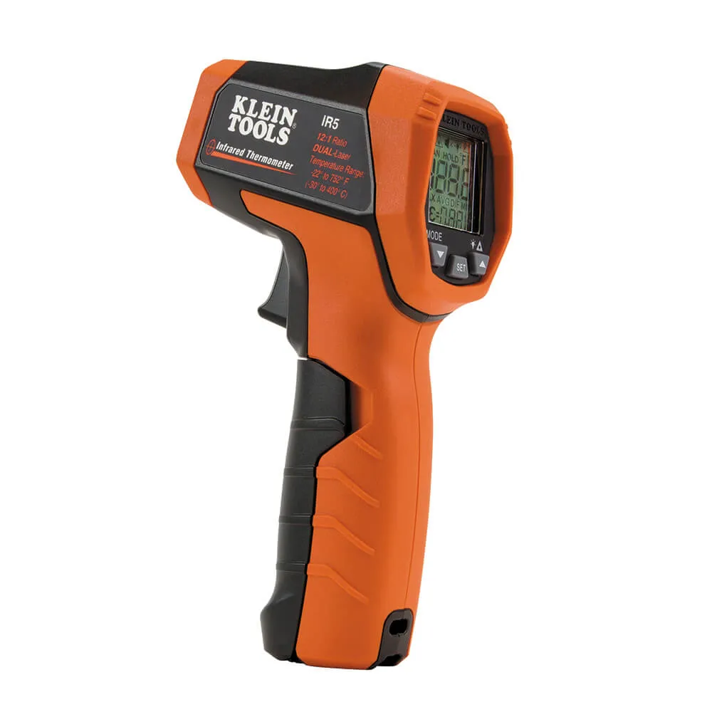 Dual laser infrared thermometer