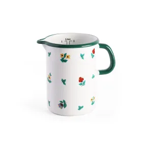 Enamel Measuring Jug: Floral Design