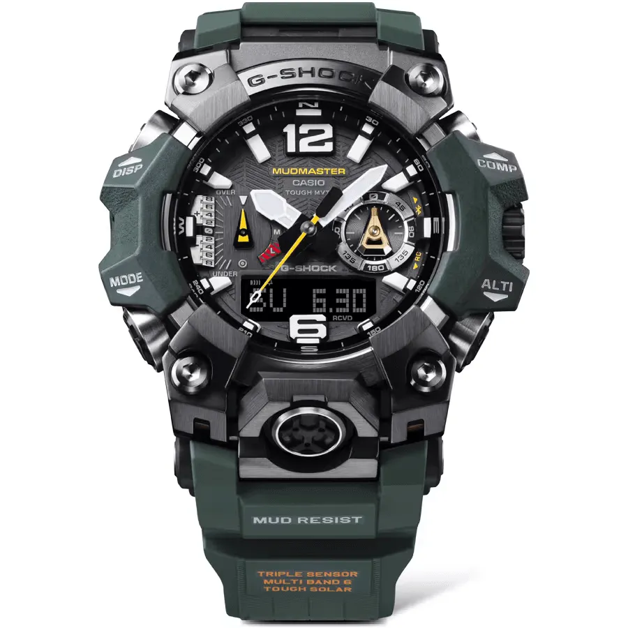 Casio G-Shock Mudmaster GWG1000-3A Rugged Outdoor Watch with Solar Power and Multiband 6 Radio Timekeeping