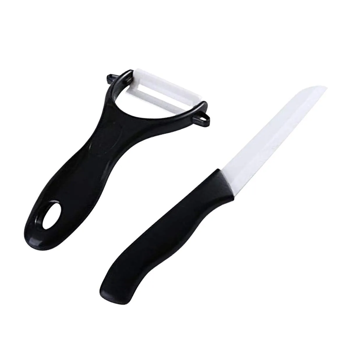 Kitch N Wares Durable Knife and Peeler in Black Color - 2 Pack Cutlery Set - for Home