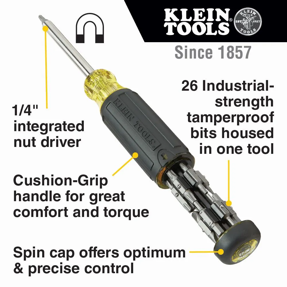 Klein 32307 27-in-1 Multi-Bit Tamperproof Screwdriver