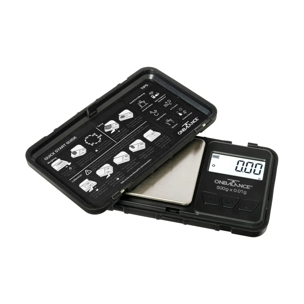 On Balance - RO-500-BK Robust Pocket Scale 500g x 0.01g - Black