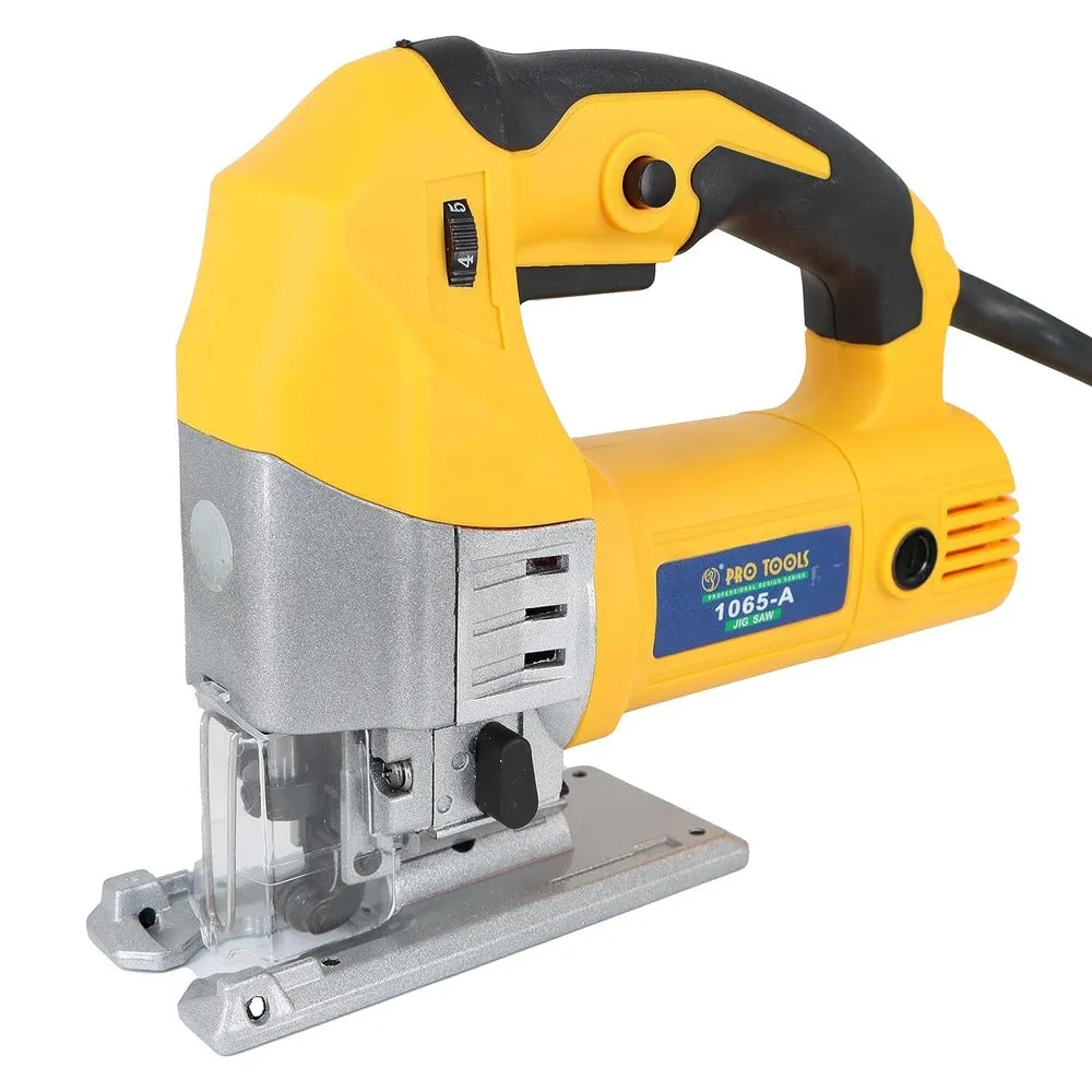 PRO TOOLS 1065-A, 600W | 500-3000rpm | Max Cutting Depth 65mm Corded Jigsaw for Wood, Cutting Iron/Steel