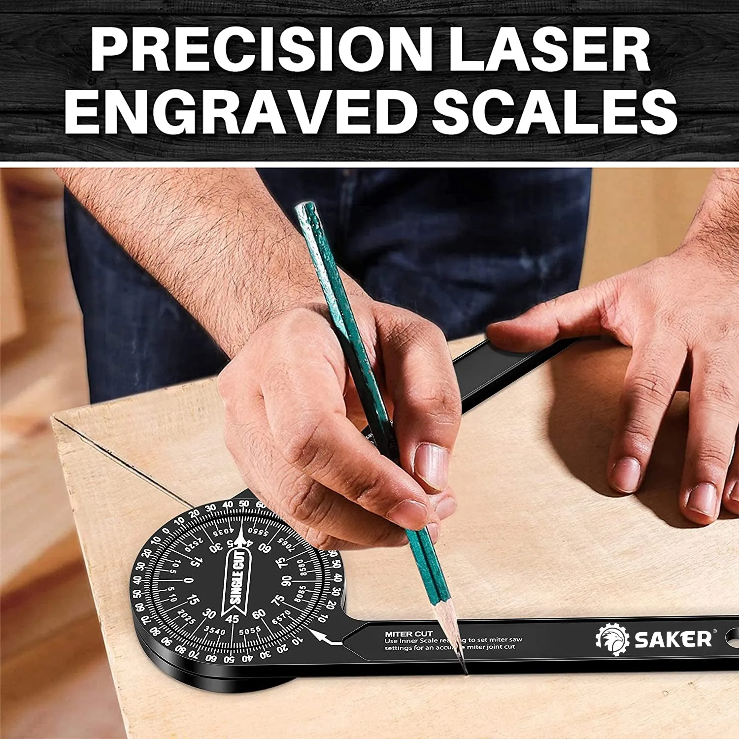 Saker® Miter Saw Protractor