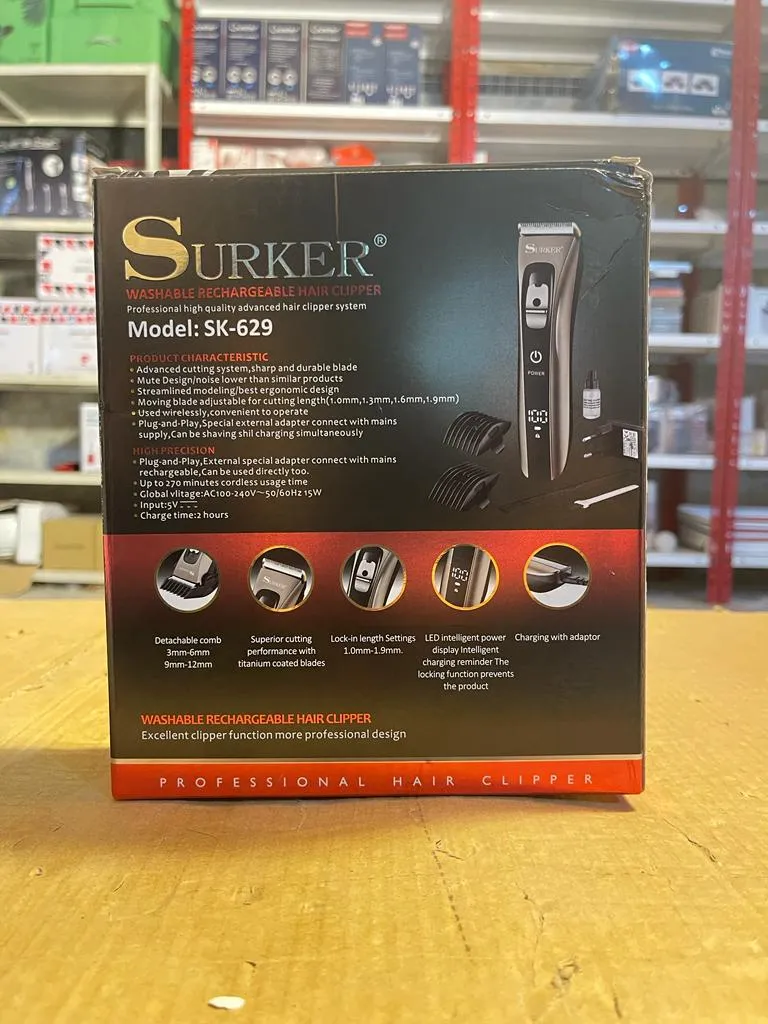 Surker Washable Rechargeable Hair Clipper