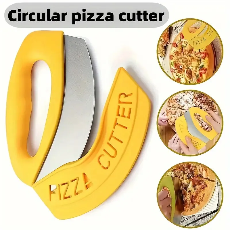 Ultra-Sharp Stainless Steel Pizza Cutter With Rocker Arm