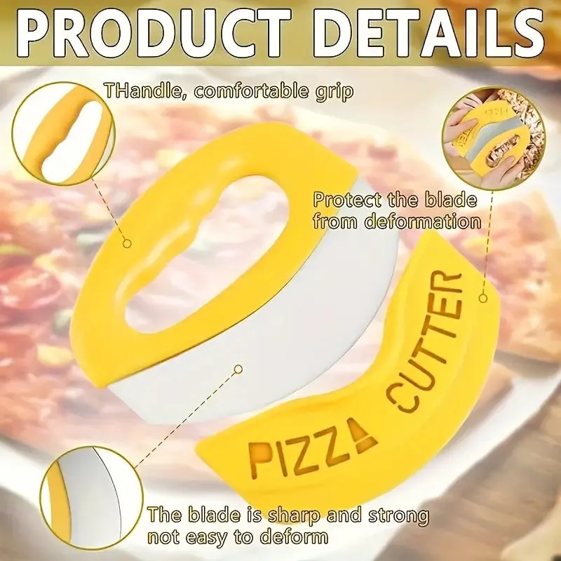 Ultra-Sharp Stainless Steel Pizza Cutter With Rocker Arm