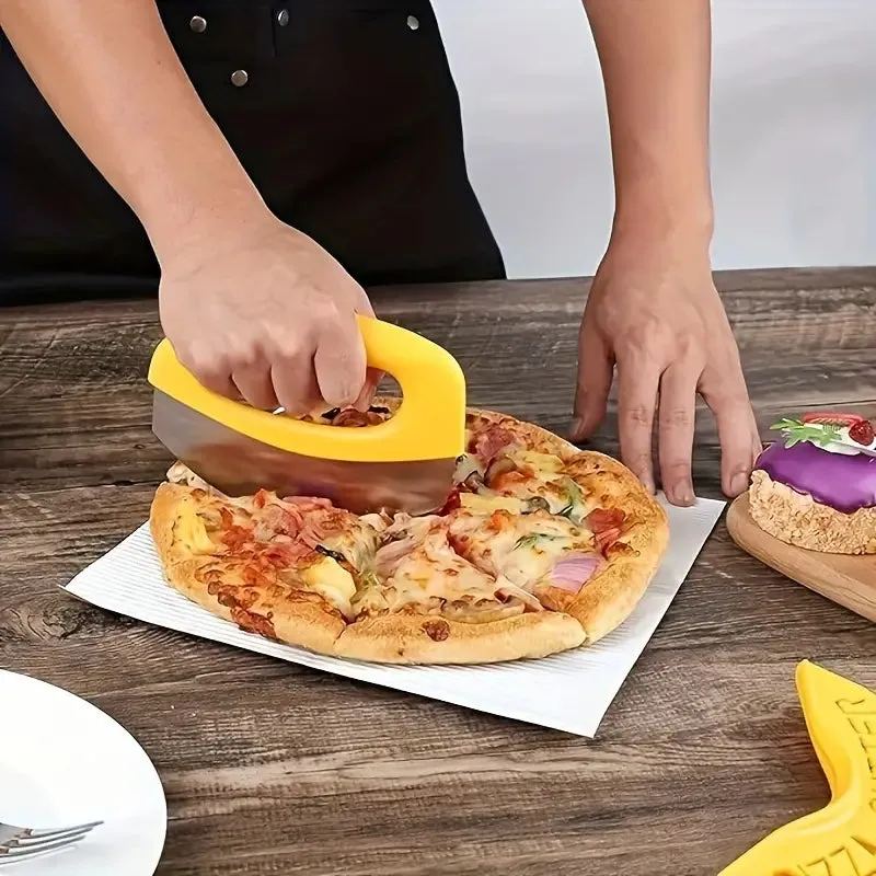 Ultra-Sharp Stainless Steel Pizza Cutter With Rocker Arm